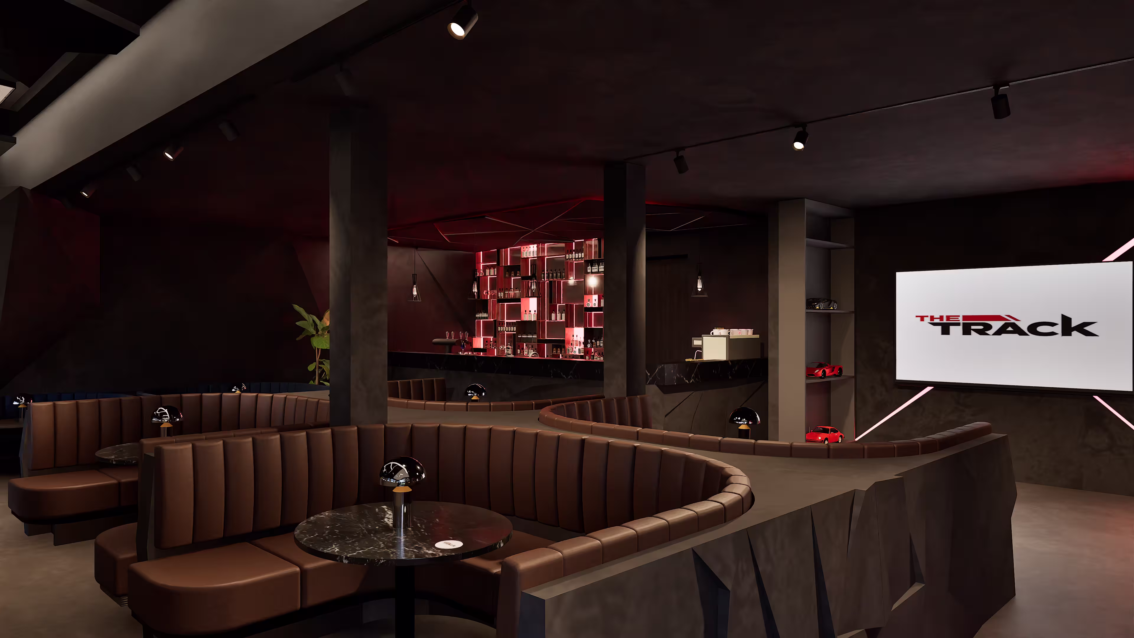 Balcony view of the track